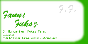 fanni fuksz business card